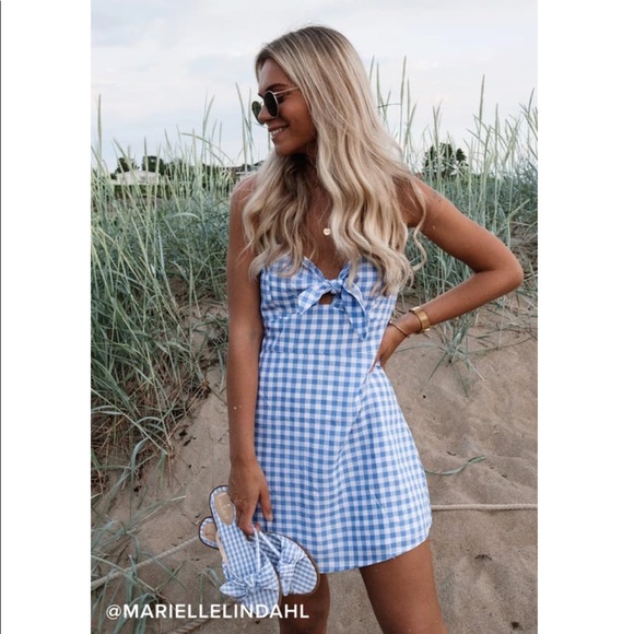 SOLD Lulus St. Helena Gingham Tie-Front Dress - Picture 5 of 11